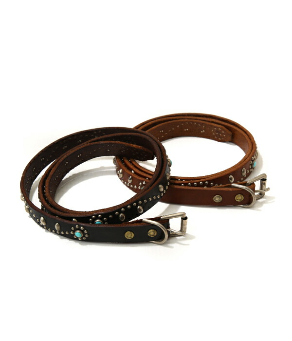 HTC / エイチティーシー ： Turquoise Narrow Studs Belt / 全2