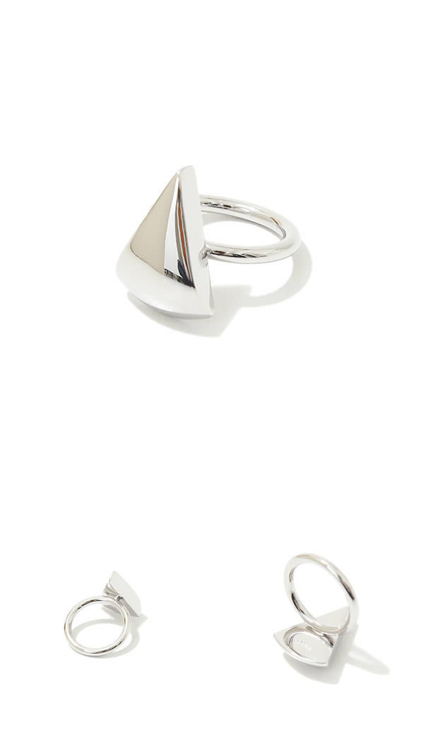 ワンサイズ Soierie : Metal stone ring(Triangle) : soierie-518-065 