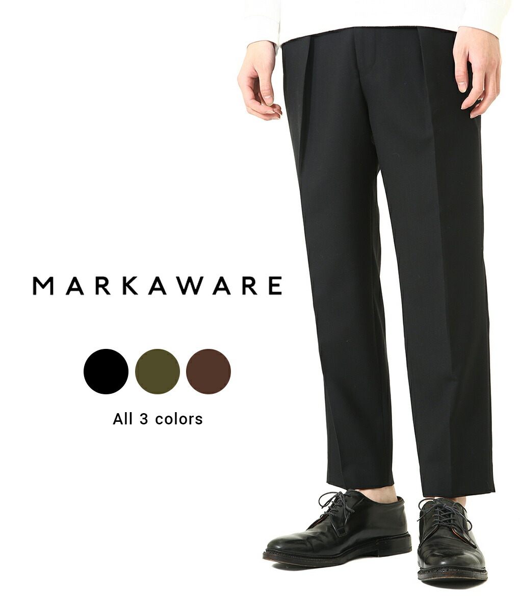 MARKAWARE / マーカウェア : PEGTOP TROUSERS -ORGANIC WOOL TROPICAL