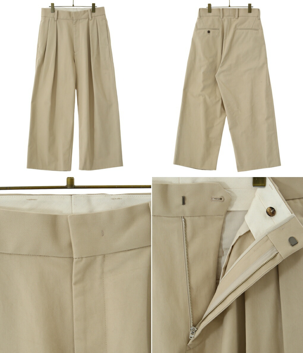 なることが URU / ウル ： COTTON CHINO - 2 TUCK PANTS ： 21FCC02