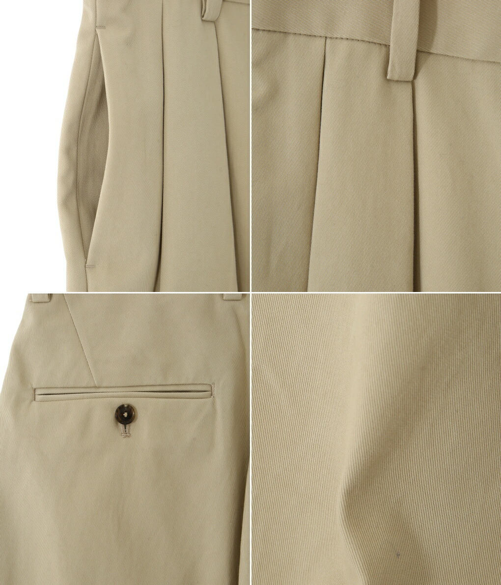 なることが URU / ウル ： COTTON CHINO - 2 TUCK PANTS ： 21FCC02