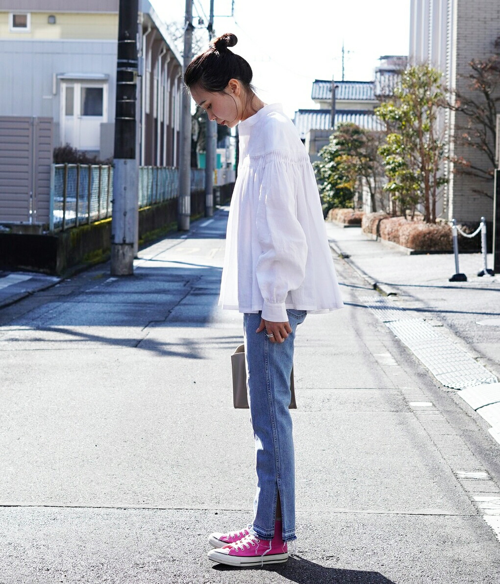 Scye / サイ ベーシックス ： 【レディース】Linen Tucked Half