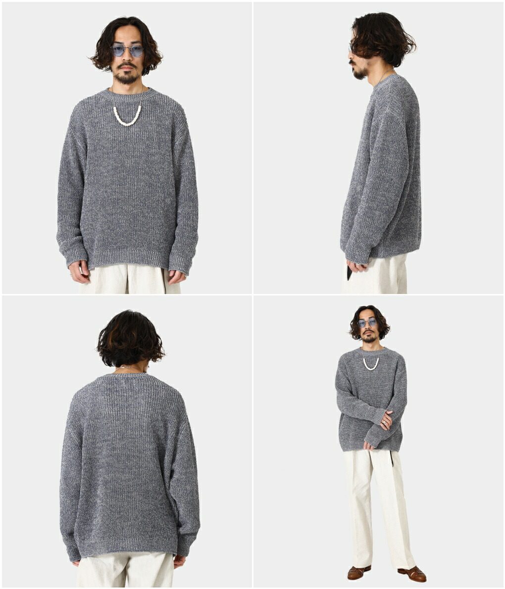 PORT BY ARK / ポートバイアーク ： Straw yarn Knit P/O / 全2色