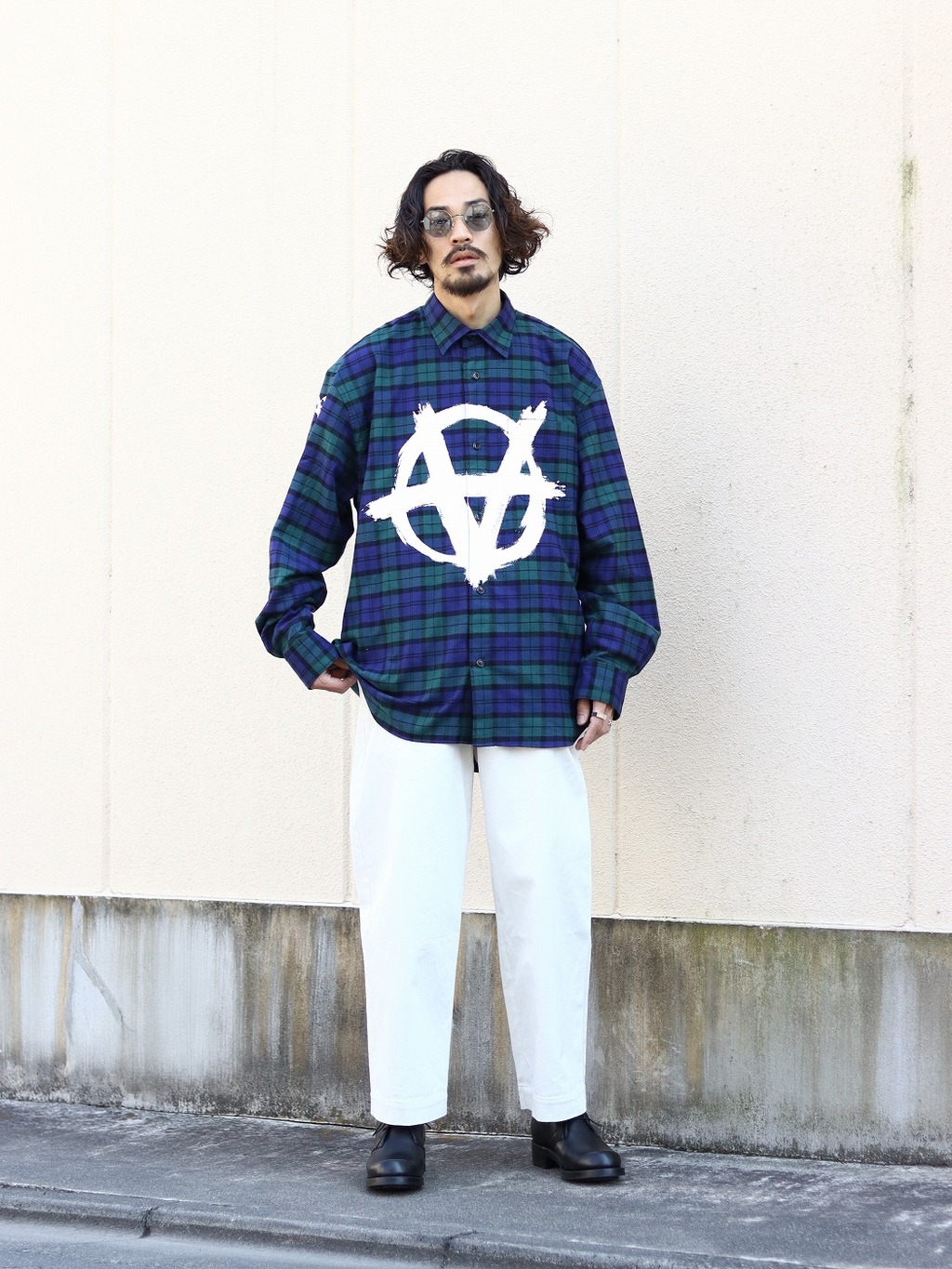 VETEMENTS / ヴェトモン ： DOUBLE ANARCHY LOGO FLANNEL SHIRT / 全4