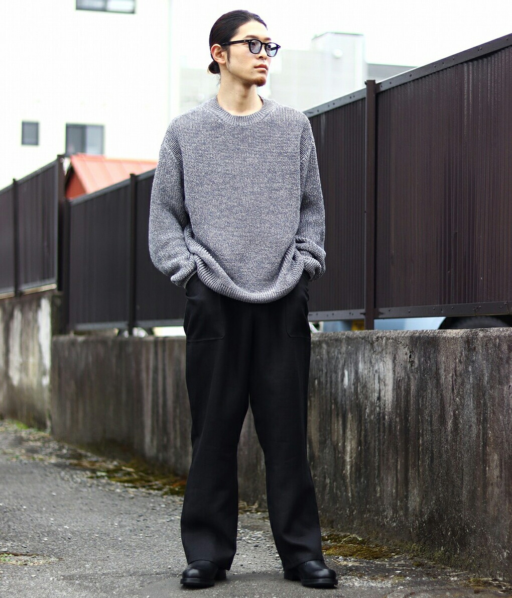 PORT BY ARK / ポートバイアーク ： Straw yarn Knit P/O / 全2色