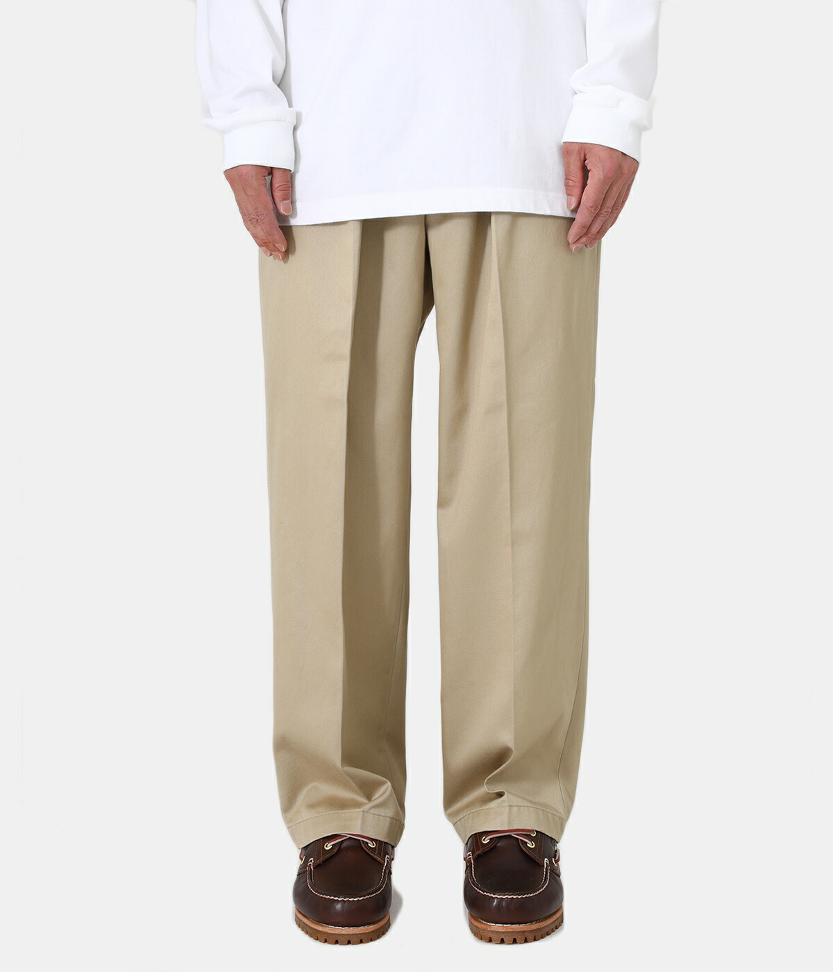 FARAH / ファーラー ： Two-tuck Wide Tapered Pants ： FR0202-M4009