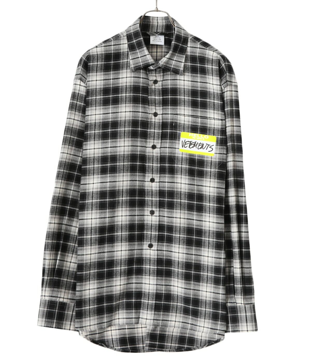 VETEMENTS / ヴェトモン ： MY NAME IS VETEMENTS FLANNEL SHIRT