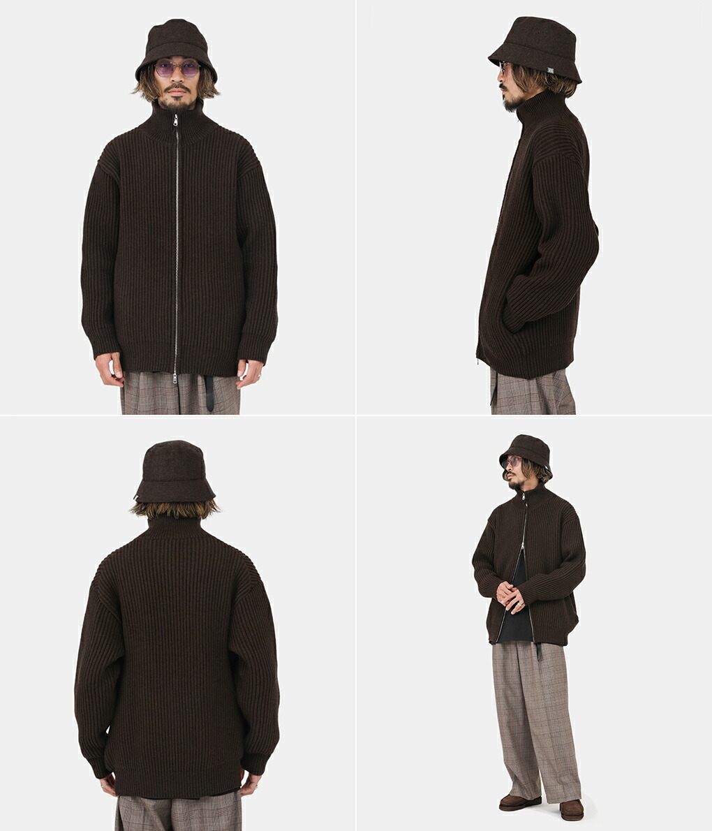 PORT BY ARK / ポートバイアーク ： Zip Knit / 全2色 ： PO12-K002