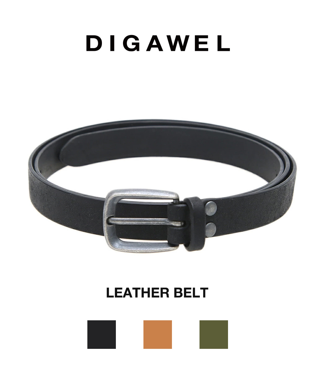 10%OFF】DIGAWEL / ディガウェル ： LEATHER BELT / 全3色 ： DWKOB047