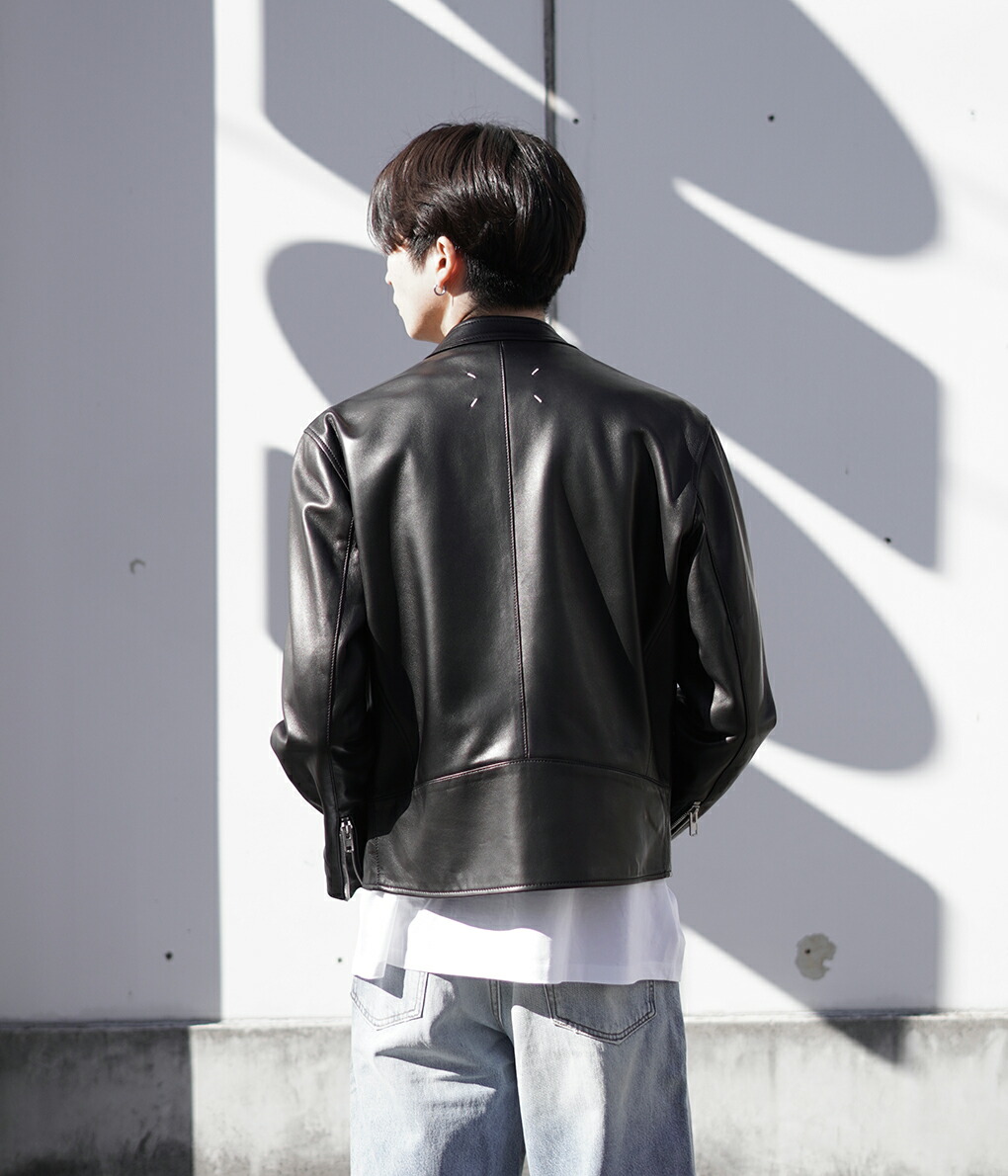 Maison Margiela / メゾン マルジェラ ： 5-ZIP LEATHER JACKET 