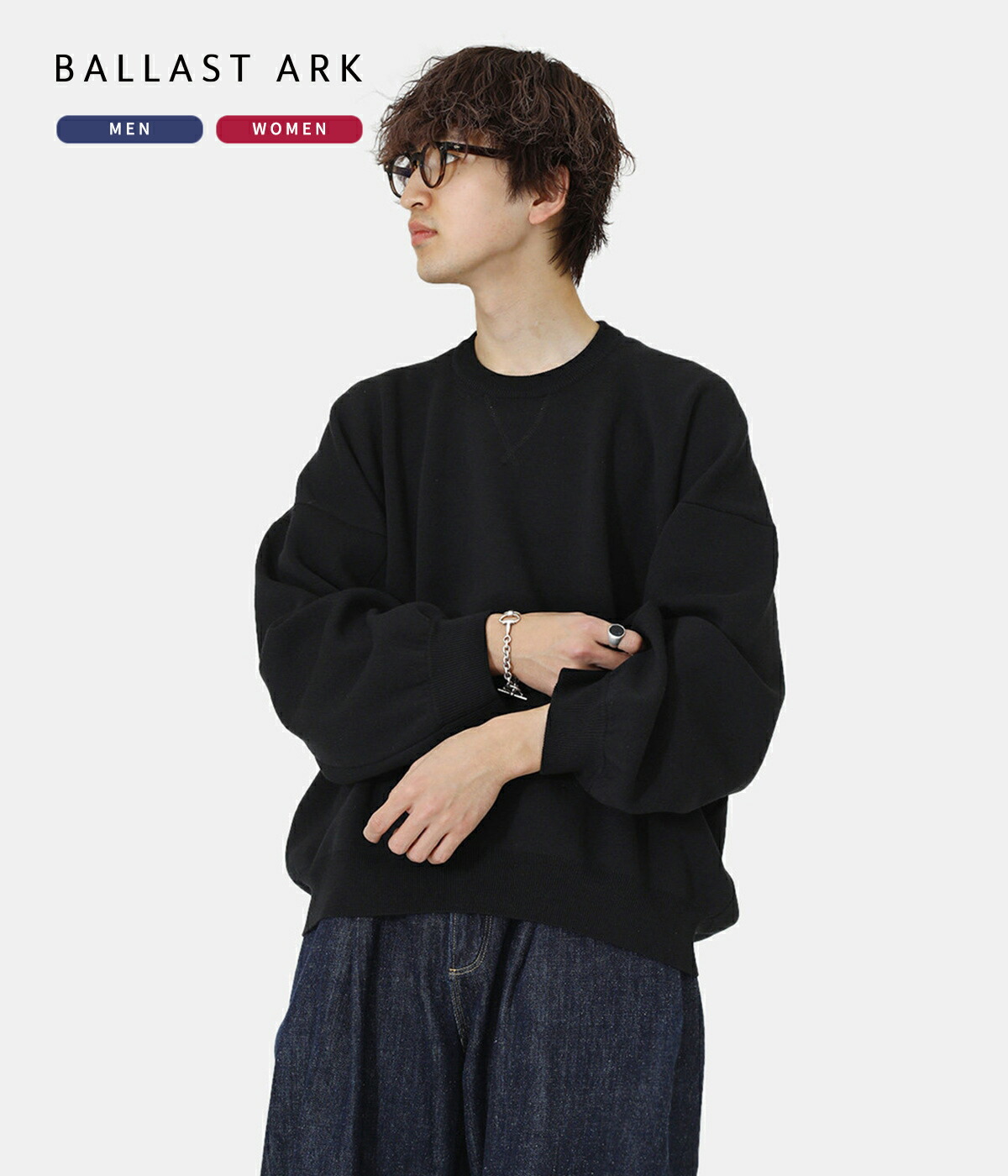 BALLAST ARK / バラストアーク ： SWEAT KNIT / 全3色 ： BA05-K001