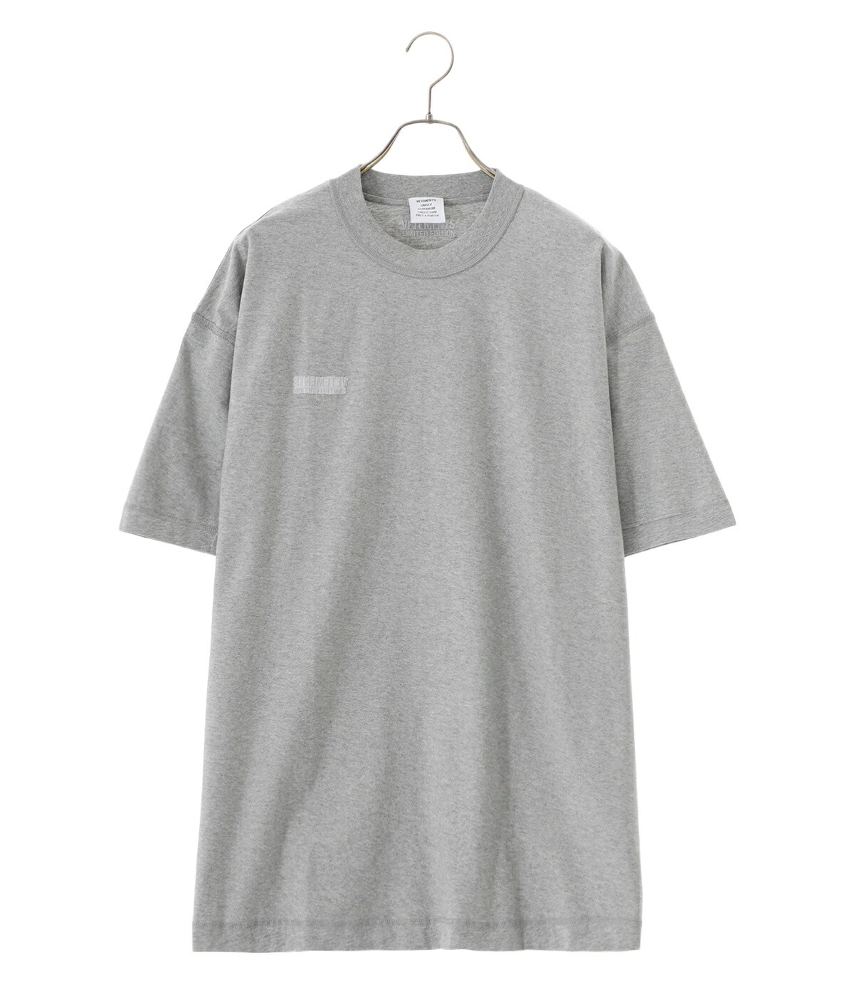 VETEMENTS / ヴェトモン ： ALL GREY INSIDE-OUT T-SHIRT