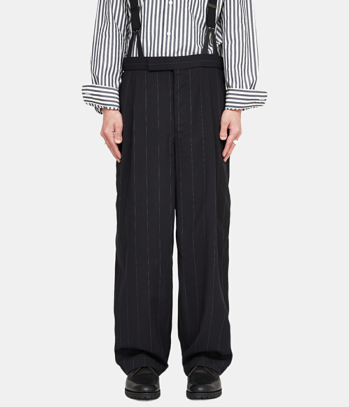 marka / マーカ ： OFFICER PANTS 2TUCK WIDE - 2/72 wool z twist