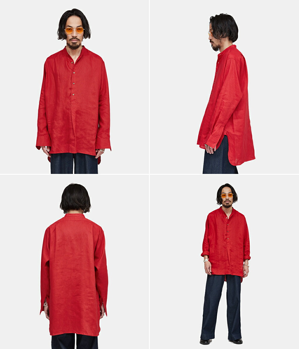 PORT BY ARK / ポートバイアーク ： French Linen Pullover Shirt / 全3色 ： PO13-SH001 :  po13-sh001 : ARKnets - 通販 - Yahoo!ショッピング