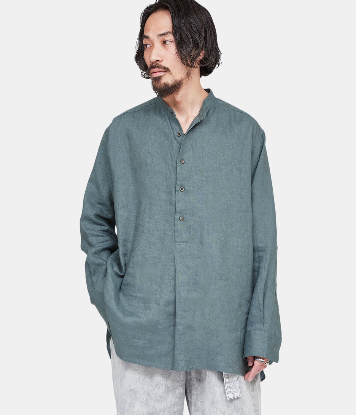 PORT BY ARK / ポートバイアーク ： French Linen Pullover Shirt 