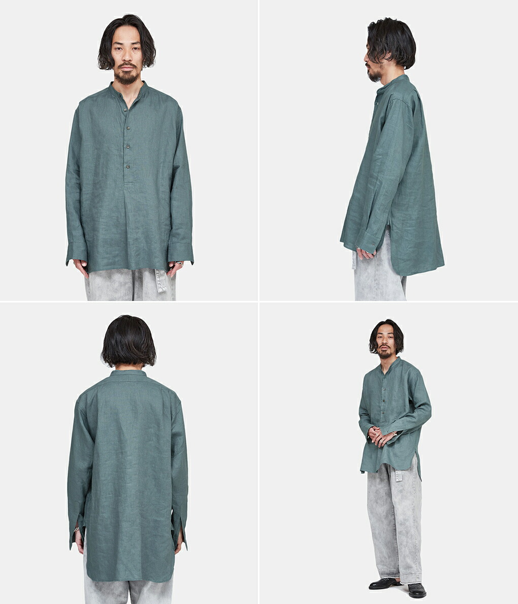 PORT BY ARK / ポートバイアーク ： French Linen Pullover Shirt / 全