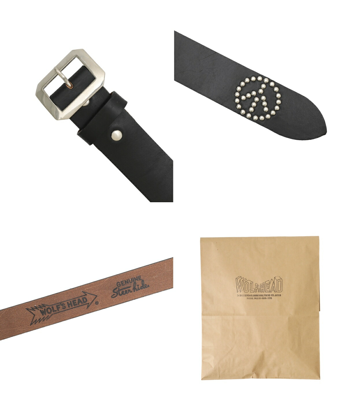 Porter Classic / ポータークラシック ： PORTER CLASSIC / WOLF'S HEAD PEACE BELT (40mm)  ： PC-045-2249