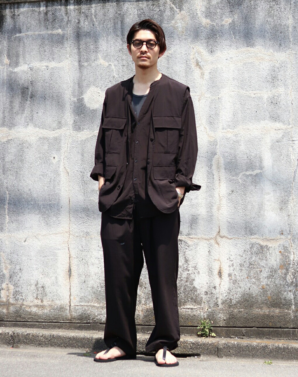 marka / マーカ ： EASY WIDE PANTS - 2/90 SUPER120'S WOOL WASHER
