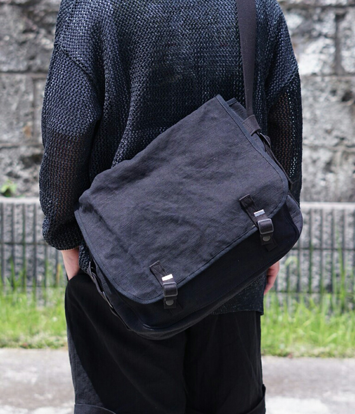 SLOW／スロウ／フレンチアーミー／ショルダーバッグ／リュック／ヴィンテージ加工 SLOW(ファッション) SLOW スロウ French Army Shoulder Bag