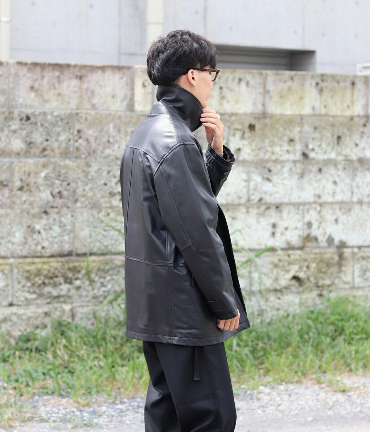 marka / マーカ ： LEATHER PUFFED CAR COAT - lamb leather - ： M23C