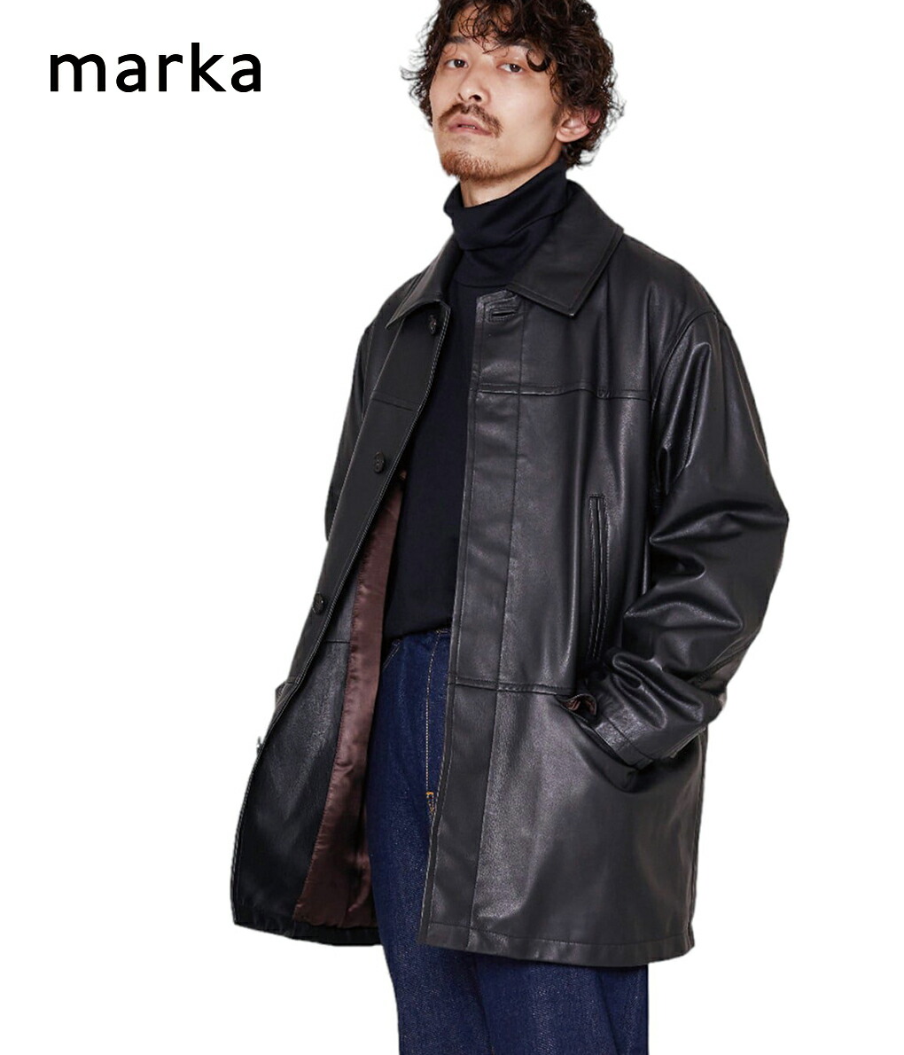 marka / マーカ ： LEATHER PUFFED CAR COAT - lamb leather - ： M23C