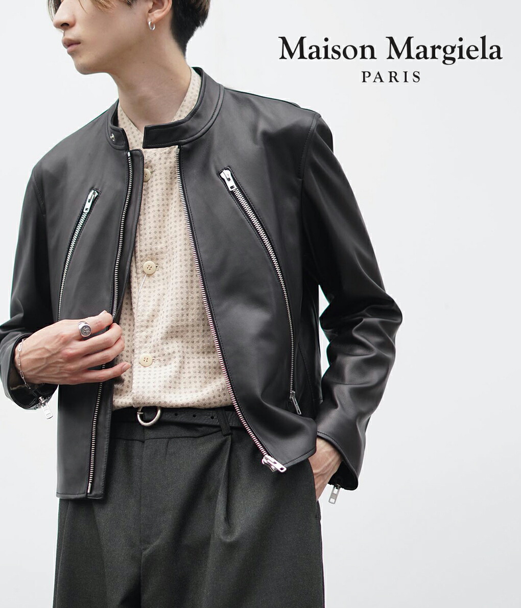 Maison Margiela / メゾン マルジェラ ： 5-ZIP LEATHER JACKET ： S50AM0489-SY1460