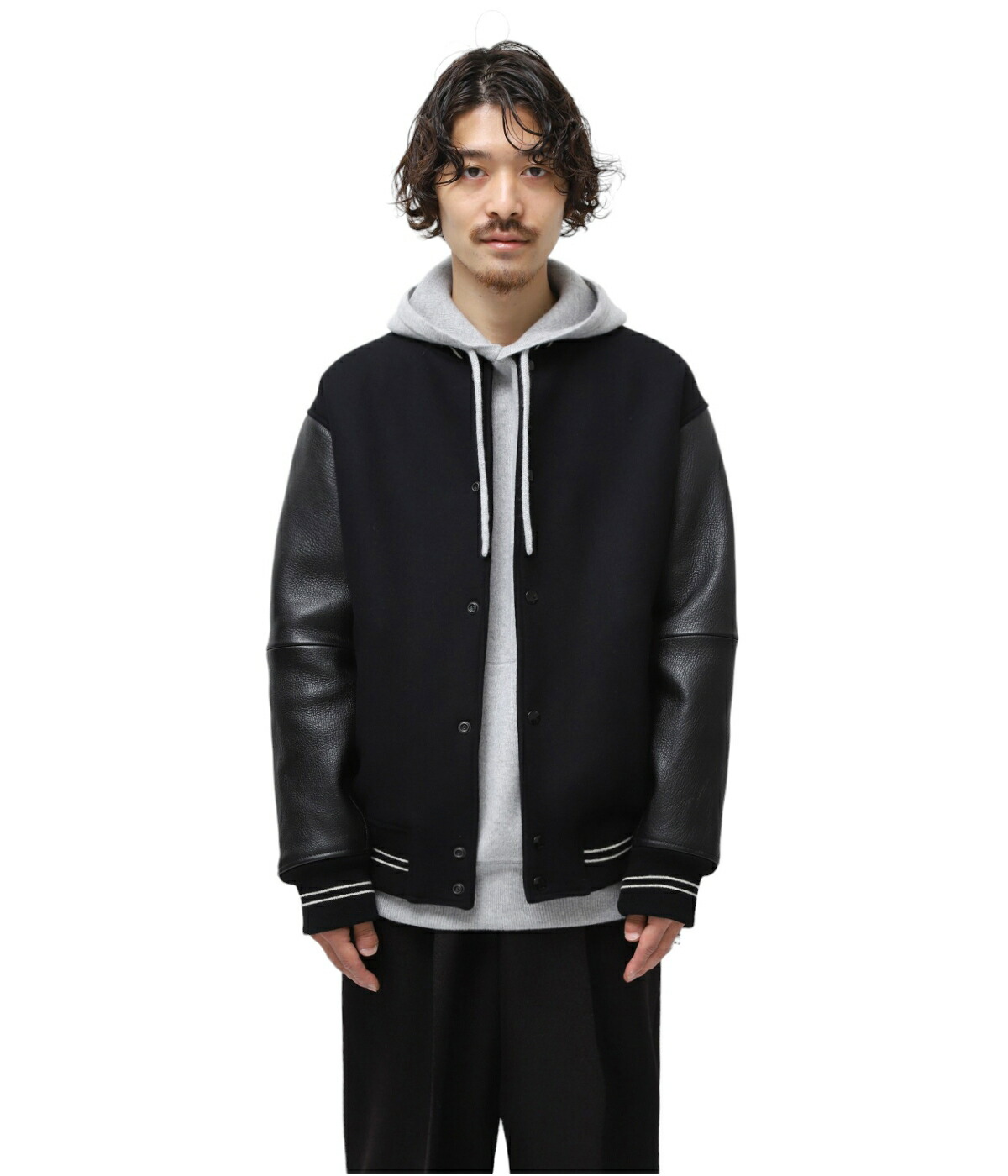 marka / マーカ ： 【ONLY ARK】別注 PUFFED AWARD JACKET - wool