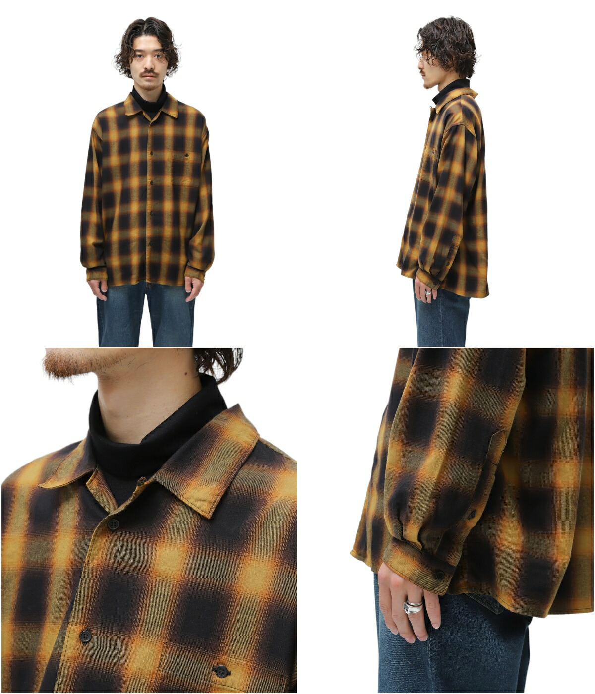 marka / マーカ ： CHECK SHIRT - organic cotton cupra check - /全2