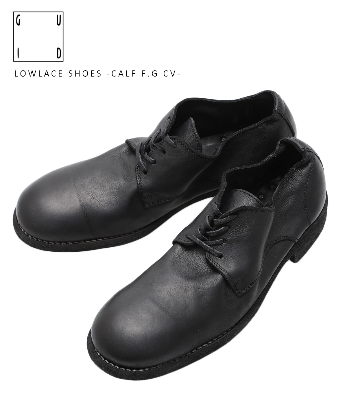 GUIDI / グイディ ： LOWLACE SHOES -CALF F.G CV- ： 992-LOWLACE