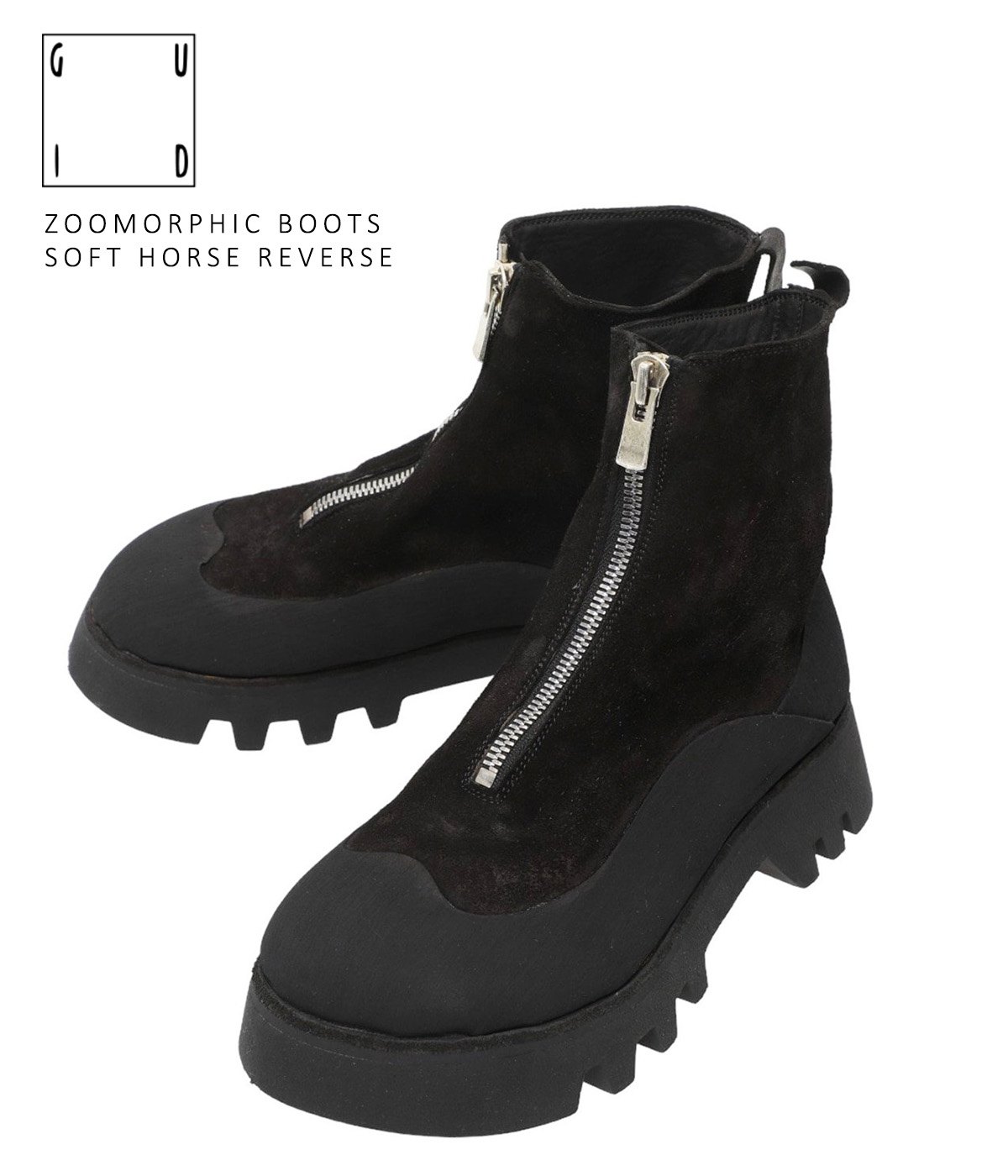 GUIDI / グイディ ： ZOOMORPHIC BOOTS SOFT HORSE REVERSE ： ZO06FZV 
