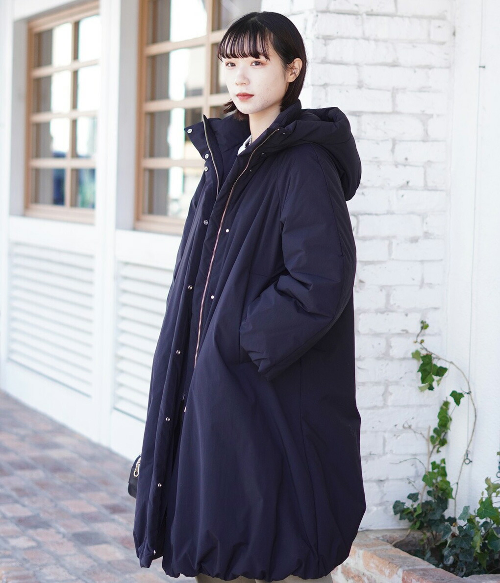 CLANE / クラネ ： 【レディース】BALLOON HOODIE LONG DOWN COAT