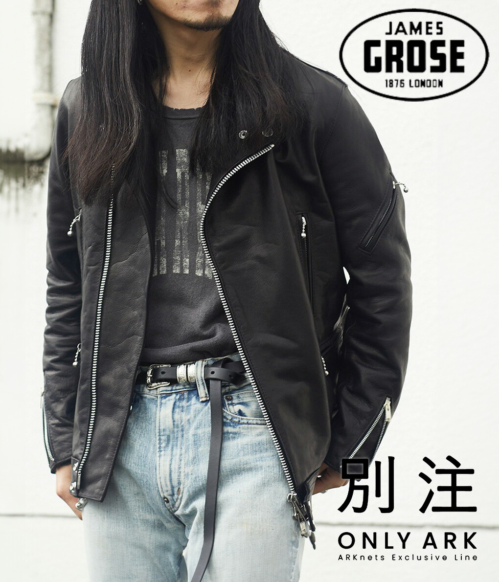 【P10倍】JAMES GROSE / ジェームスグロース ： 【ONLY ARK】別注 NEW MANILA JACKET HORSE HIDE ：  ONLYARK-0-1052