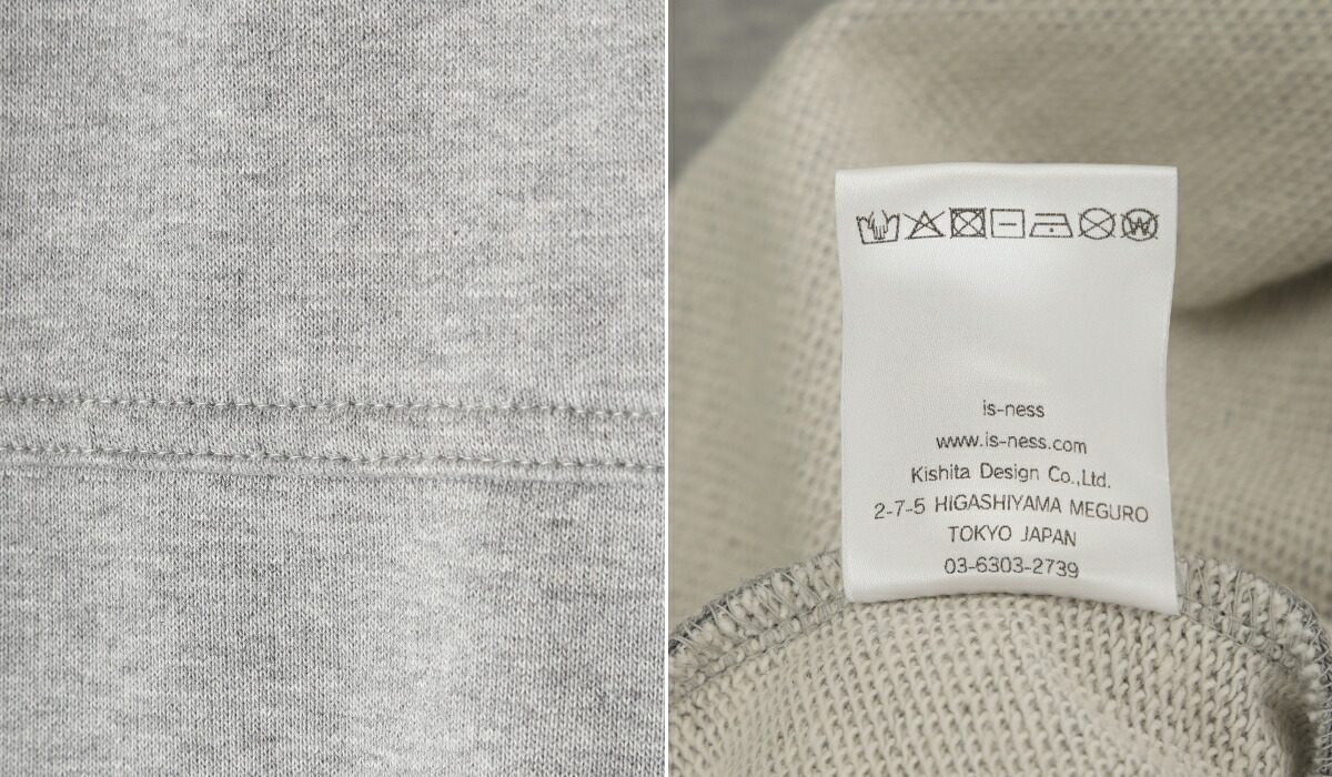 is-ness（イズネス） ： PULLOVER SWEAT SHIRT ： 1006SSCS01 