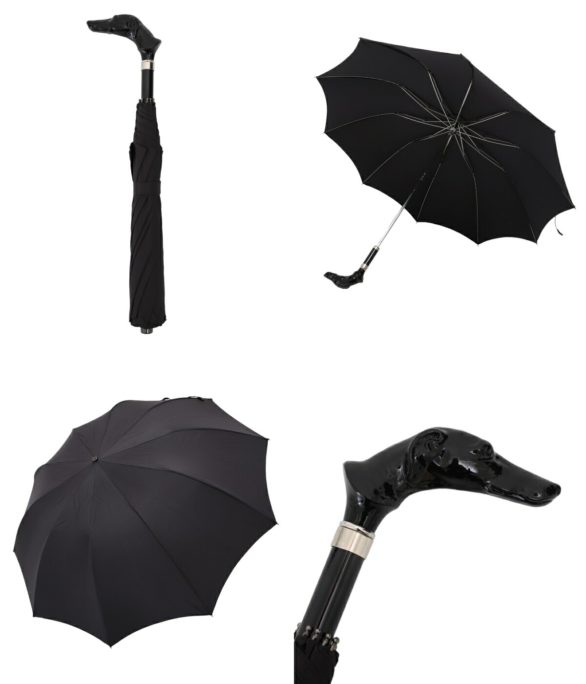 FOX UMBRELLAS / フォックス アンブレラズ ： Black Animal Head