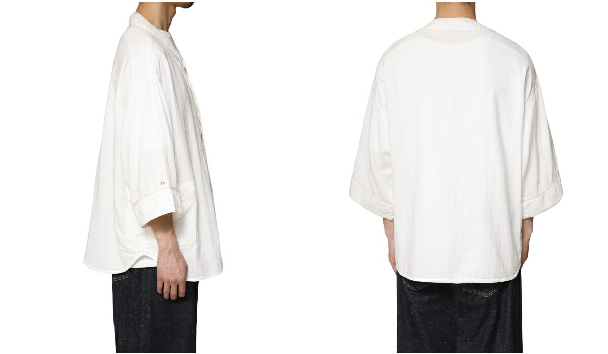 トップス Porter Classic Gauze Short Sleeve Shirt PORTER CLASSIC SUVIN GOLD GAUZE SHORT SLEEVE SHIRT / NAVY