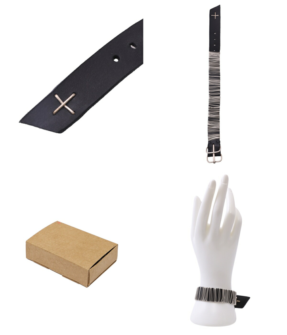 m.a+ / エムエークロス ： silver wrapped wrist band A-F7DL1