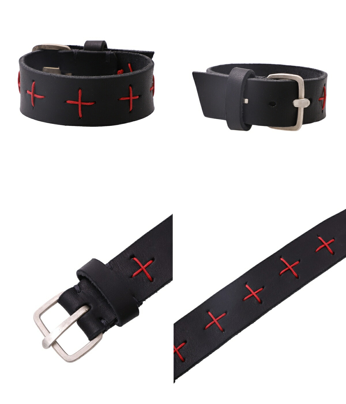 m.a+（エムエークロス） ： cross stitched med wrist band ： A-F8E1