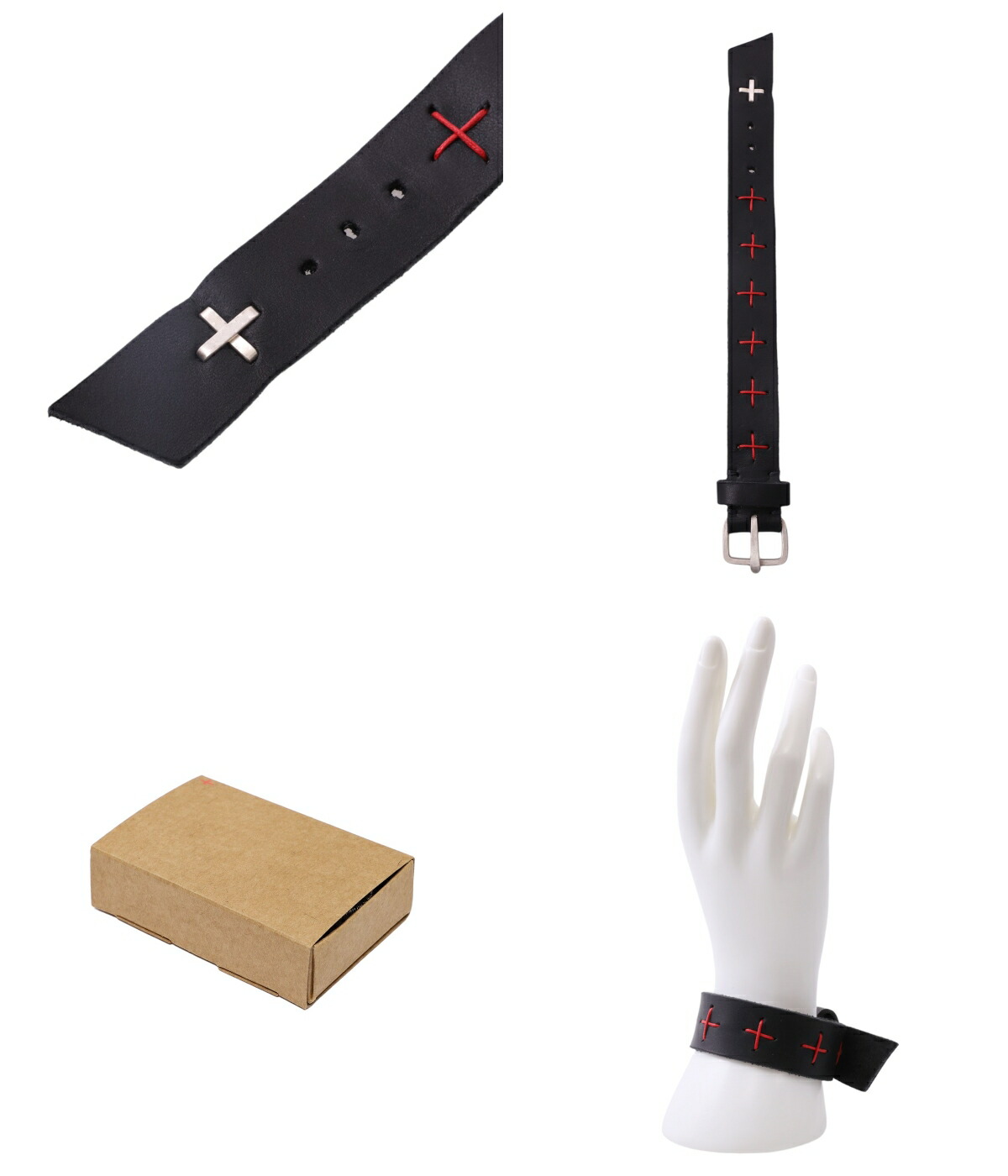 m.a+（エムエークロス） ： cross stitched med wrist band ： A-F8E1