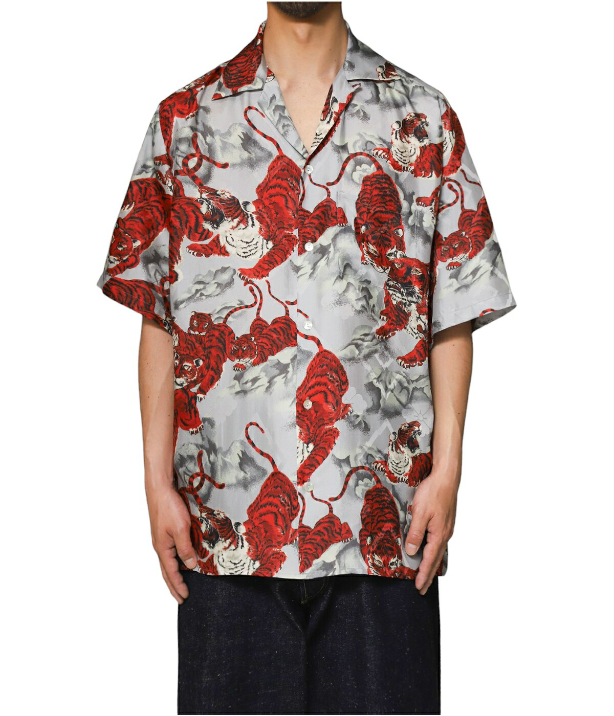 NIPOALOHA / ニポアロハ ： SILK CUPRA SHORT SLEEVE ALOHA