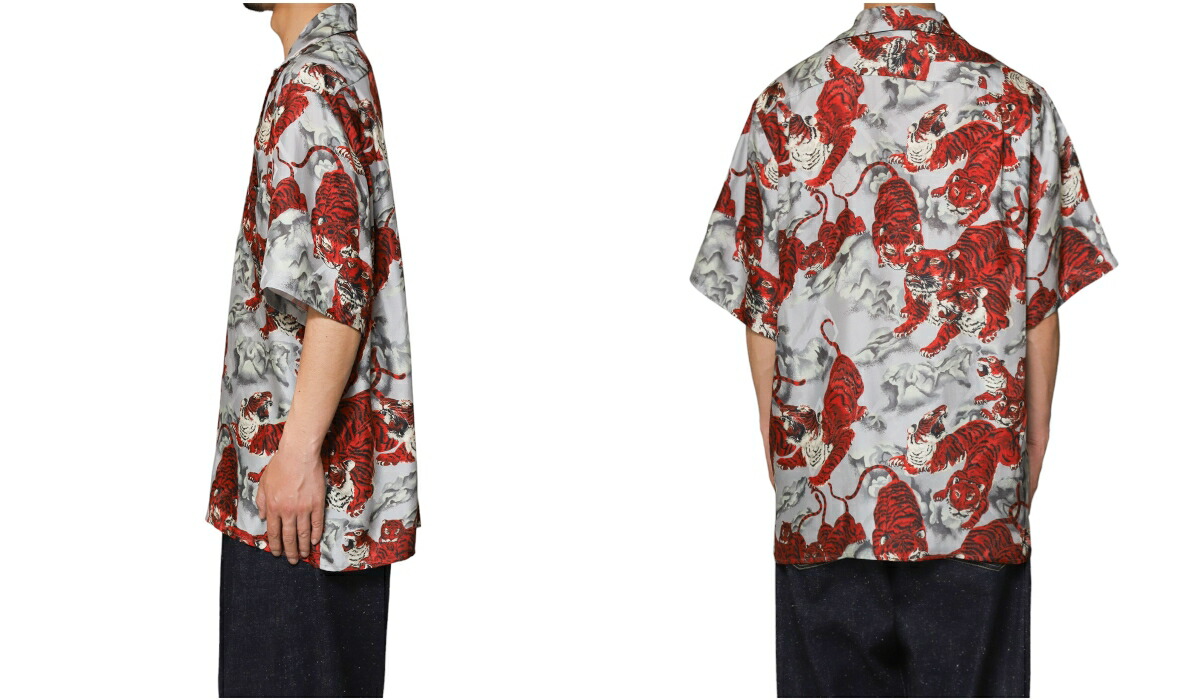 NIPOALOHA / ニポアロハ ： SILK CUPRA SHORT SLEEVE ALOHA SHIRT(百虎) ： N24-SCSH02 :  n24-scsh02 : ARKnets - 通販 - Yahoo!ショッピング