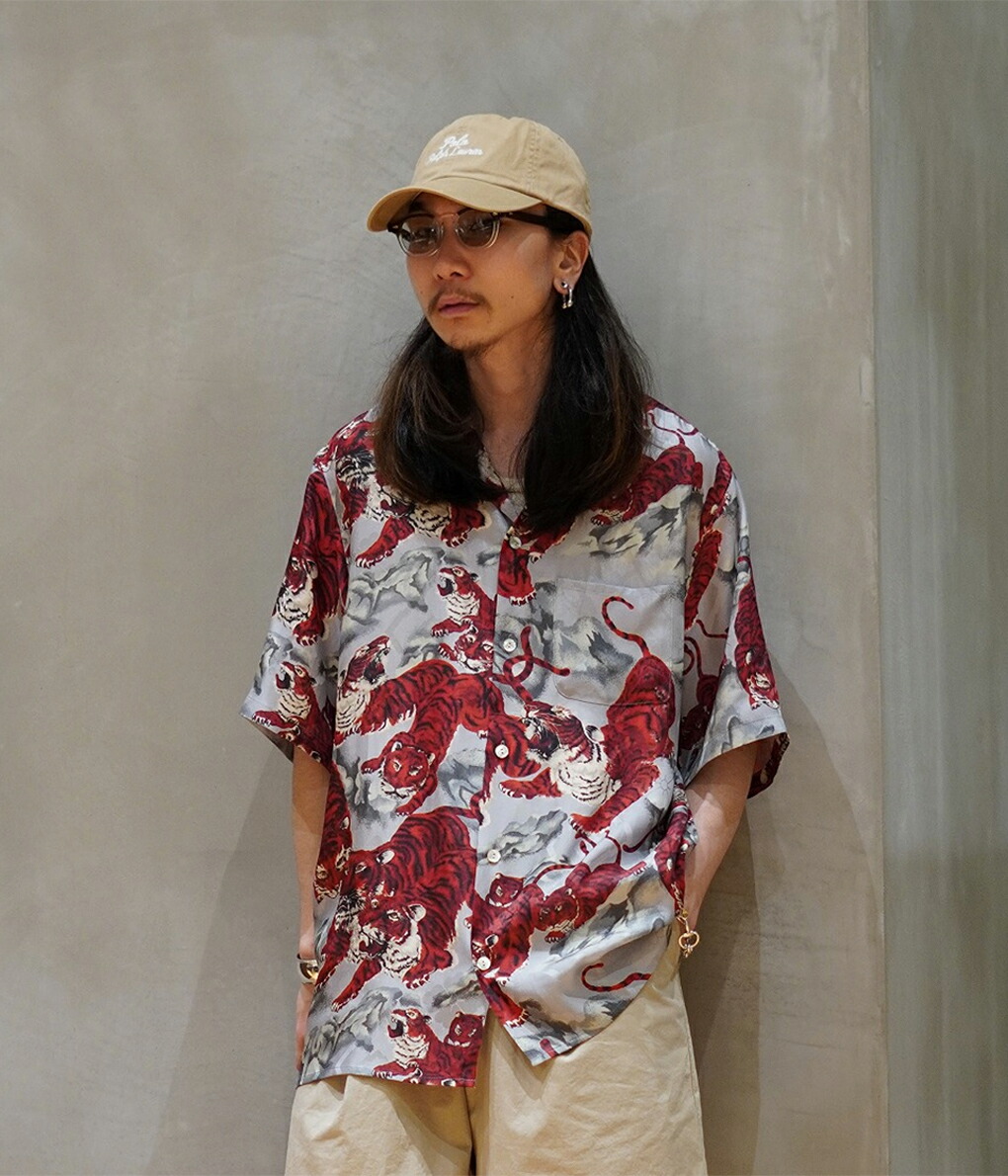 NIPOALOHA / ニポアロハ ： SILK CUPRA SHORT SLEEVE ALOHA SHIRT(百虎) ： N24-SCSH02 :  n24-scsh02 : ARKnets - 通販 - Yahoo!ショッピング