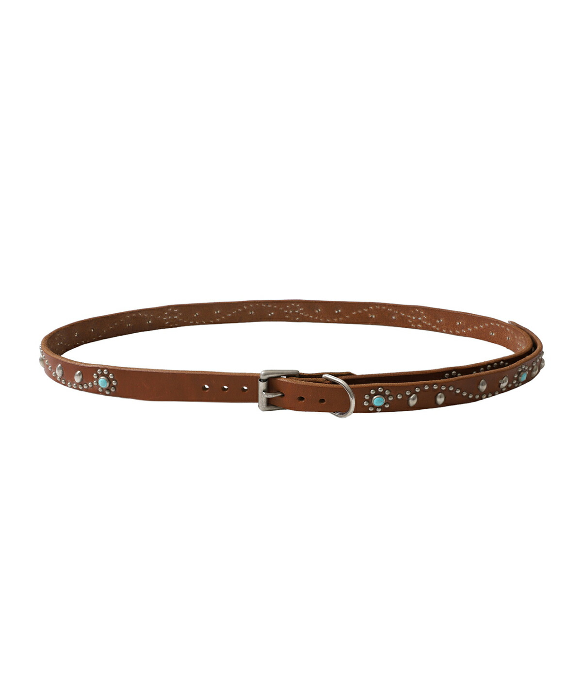 HTC / エイチティーシー ： Turquoise Narrow Studs Belt ： SN-32-TQ 