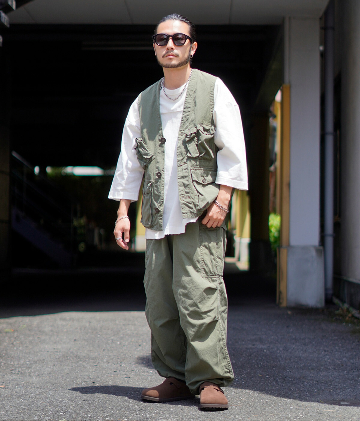 【shalomclub】 DOT VEST (24FW)新品未使用 GOLD 東洋エンタープライズ / ゴールド ： COTTON WEATHER CLOTH