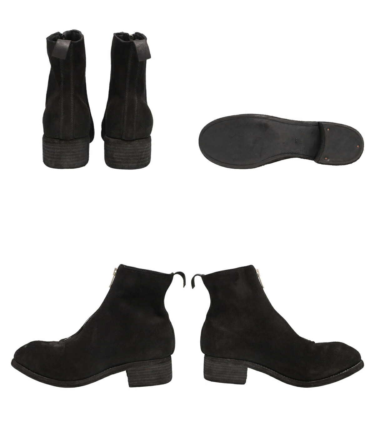 GUIDI / グイディ ： PL1 FRONT ZIP BOOTS HORSE REVERSE PL1-HORSE