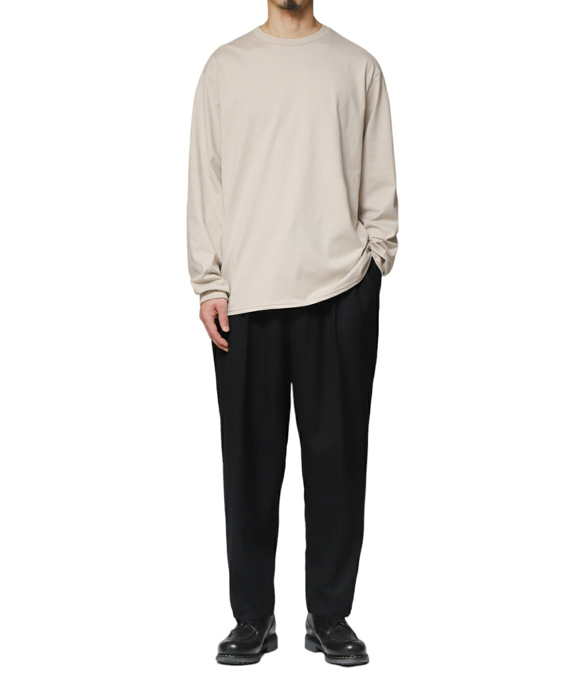marka / マーカ ： CREW NECK TEE L/S - 40/2 organic cotton knit 全2 