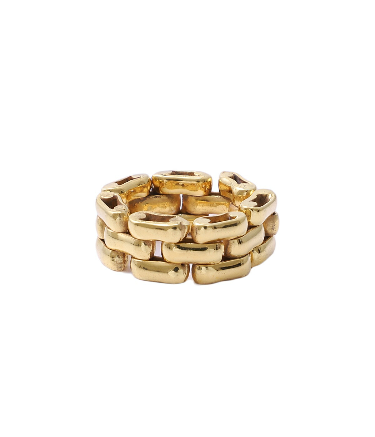 LAVER（ラバー） ： 3 LINK RING - GOLD - ： LAVER-NO-17-GOLD