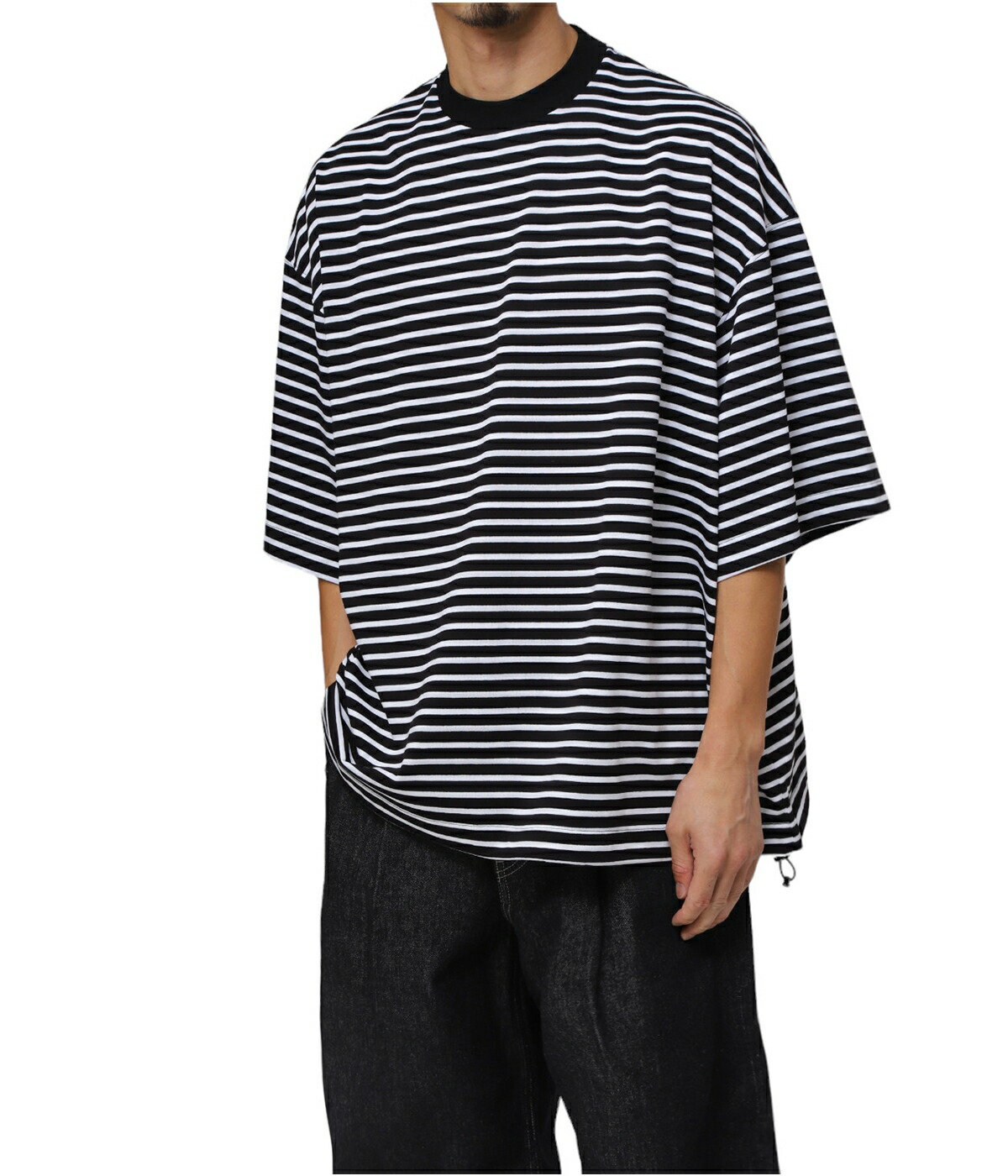 is-ness 【15%OFF】is-ness / イズネス ： BALLOON STRIPES T