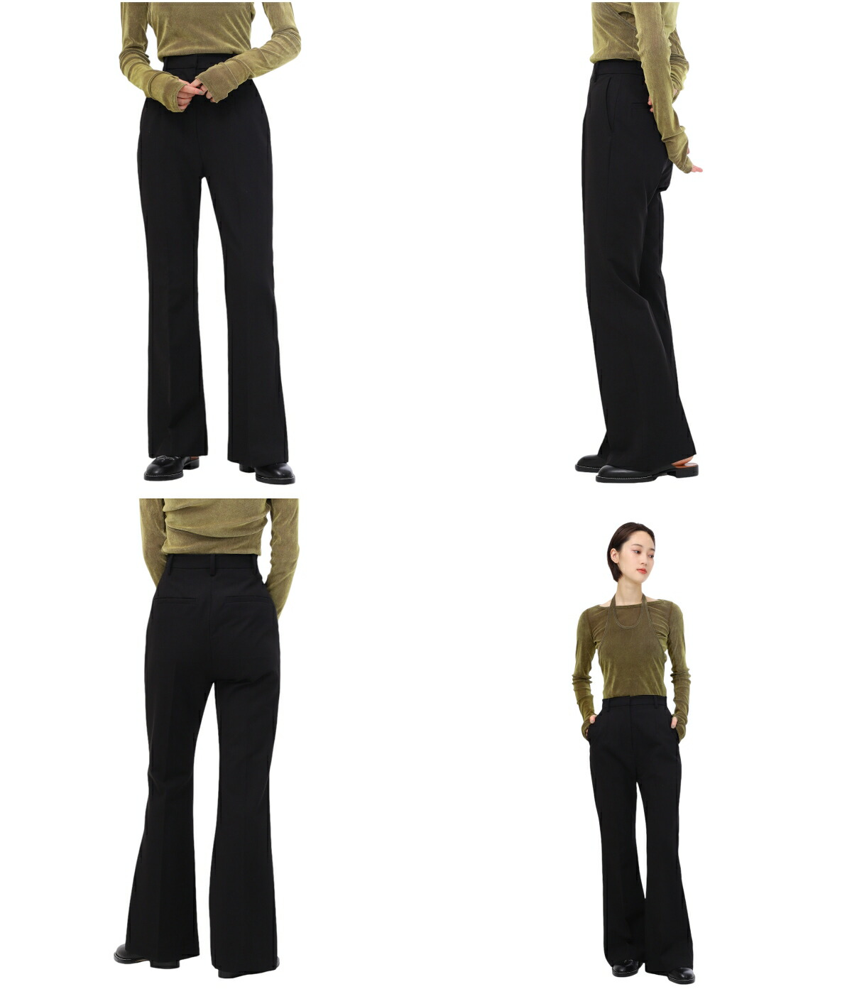 CLANE / クラネ ： 【レディース】CENTER PRESS SLIM FLARE