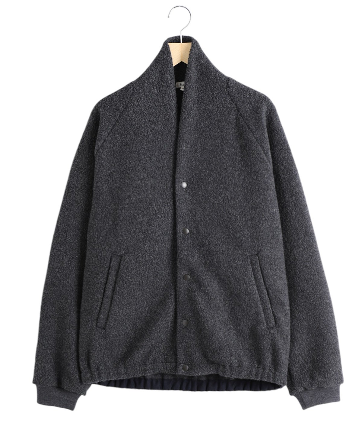 Scye（サイ） ベーシックス ： Recycle Wool Boa Fleece Snap Cardigan