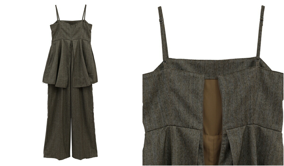 CLANE 【20%OFF】CLANE / クラネ ： PEPLUM BUSTIER ALL IN ONE